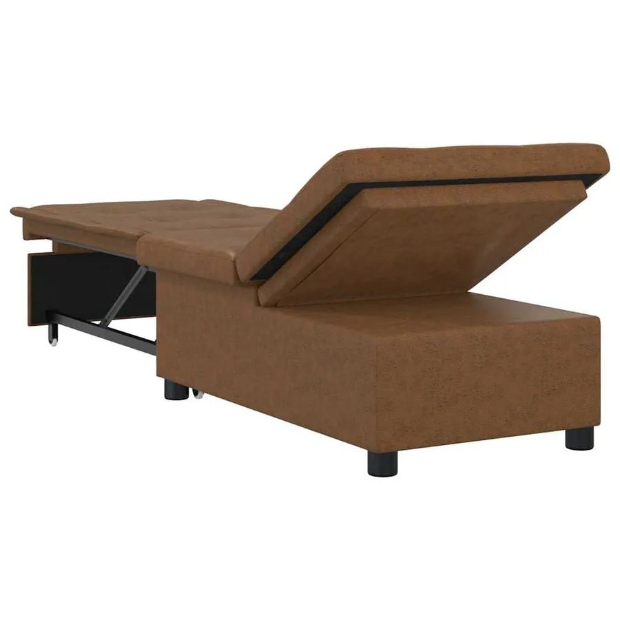 Canapé-Lit Marron 194 x 67 x 82 cm Tissu Huahua - 6