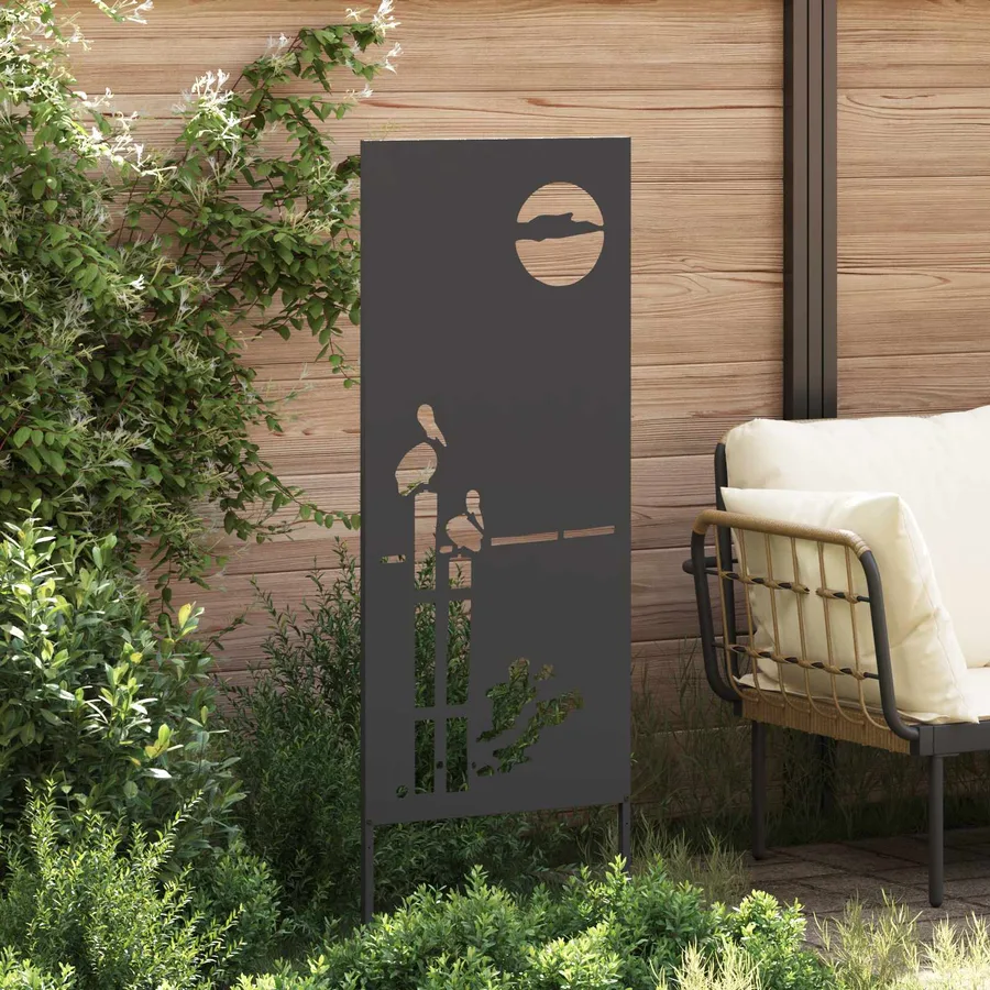 Écran de confidentialité de jardin Fretwork Noir 50 x 140 cm - 3