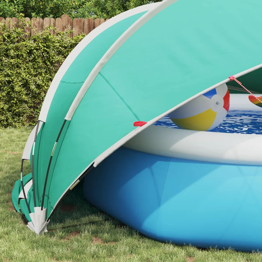 Dôme de piscine 472 x 460 x 229 cm Vert Mer - 5