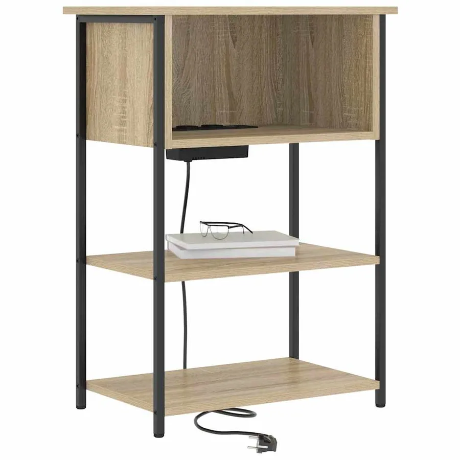 Cabinet de chevet Chêne Sonoma 55 x 31 x 76 cm - 3