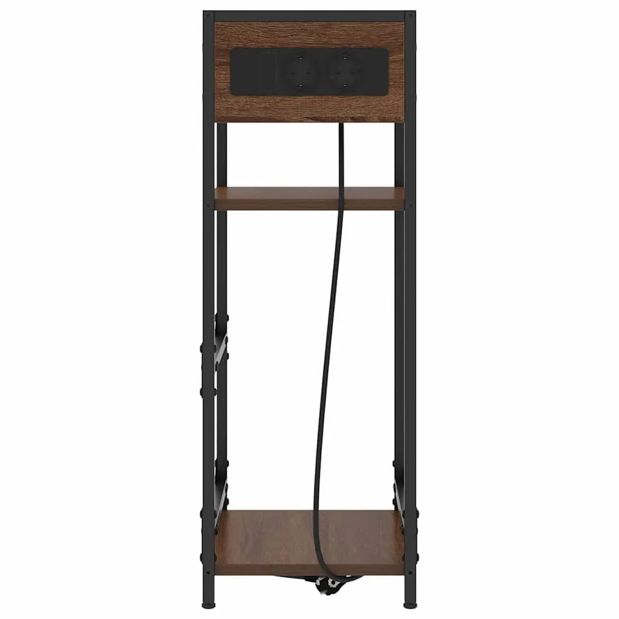 Cabinet de chevet Chêne brun 40 x 27 x 76 cm Bois d'ingénierie - 6