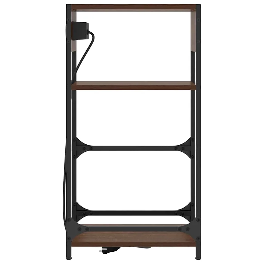 Cabinet de chevet Chêne brun 40 x 27 x 76 cm Bois d'ingénierie - 7