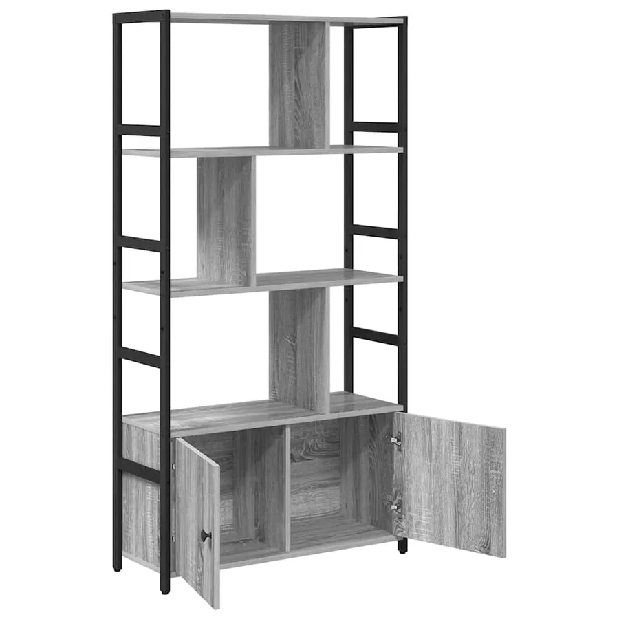 Étagère Sonoma gris 80 x 30 x 155,5 cm Bois d'ingénierie - 5