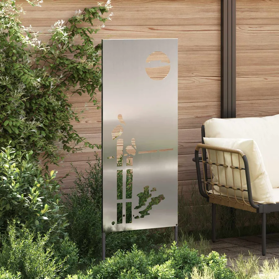 Écran de confidentialité de jardin Fretwork Argenté 50 x 140 cm - 3