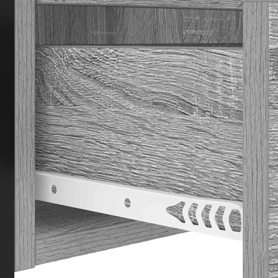 Cabinet de chevet avec tiroir 2 pcs Gris Sonoma 40 x 31 x 60 cm - 11