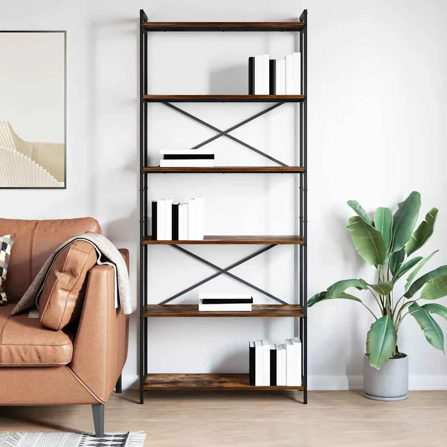 Étagère Chêne fumé 80 x 30 x 189,5 cm Bois d'ingénierie - 4