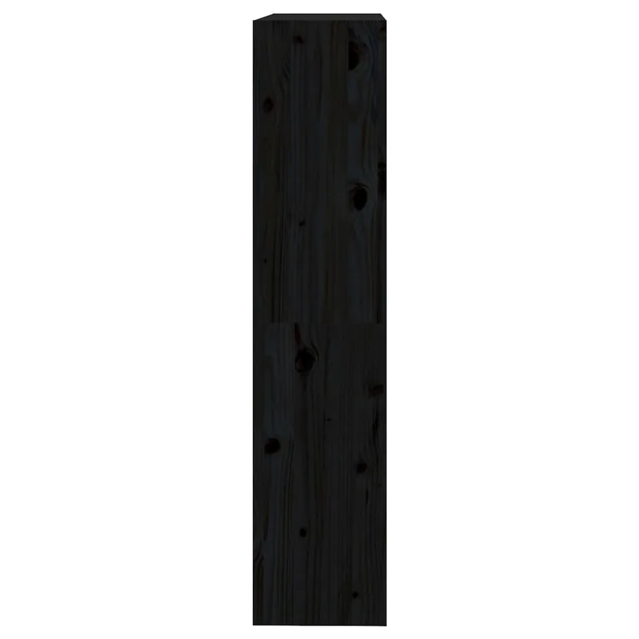 Bibliothèque/Séparateur de pièce Noir 80x30x135,5 cm Pin massif - 6