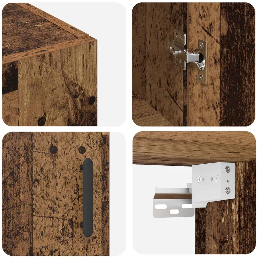 Armoire Murale 2 pcs Bois ancien 69,5 x 34 x 90 cm - 10