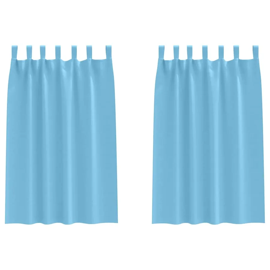 Rideaux occultants avec anneaux 2 pcs Bleu clair 175 x 140 cm - 2