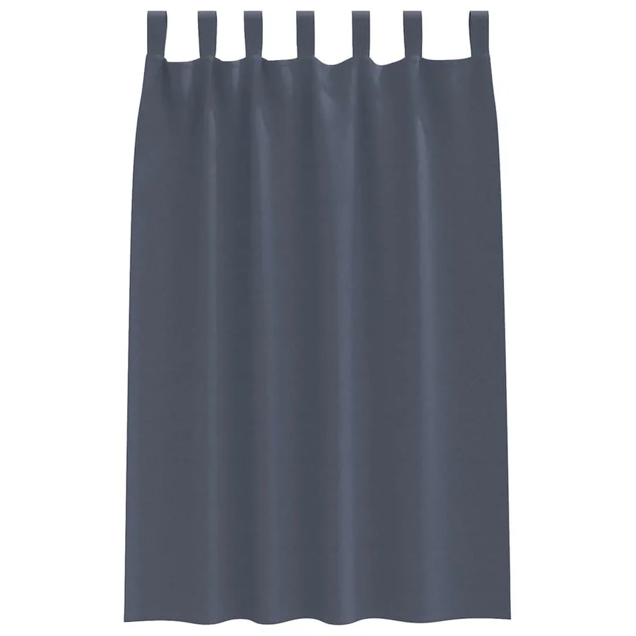 Rideaux occultants avec anneaux 2 pcs Anthracite 175 x 140 cm - 4