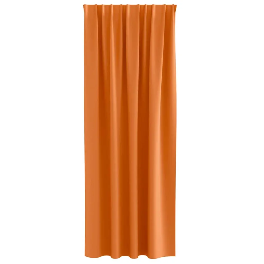 Rideaux occultants avec anneaux 2 pcs Orange vif 260 x 140 cm - 4