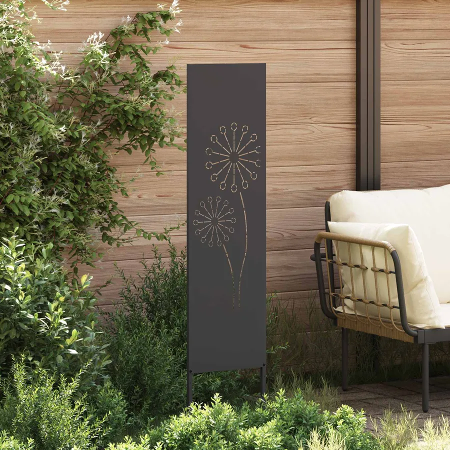 Écran de confidentialité de jardin Fretwork Noir 32 x 140 cm - 3