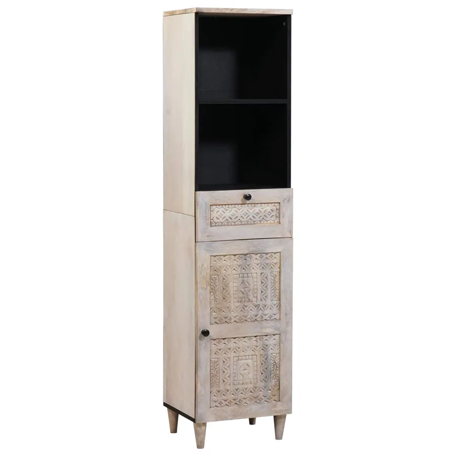 Ensemble de mobilier de salle de bain avec tiroir 4 pcs Blanc - 5