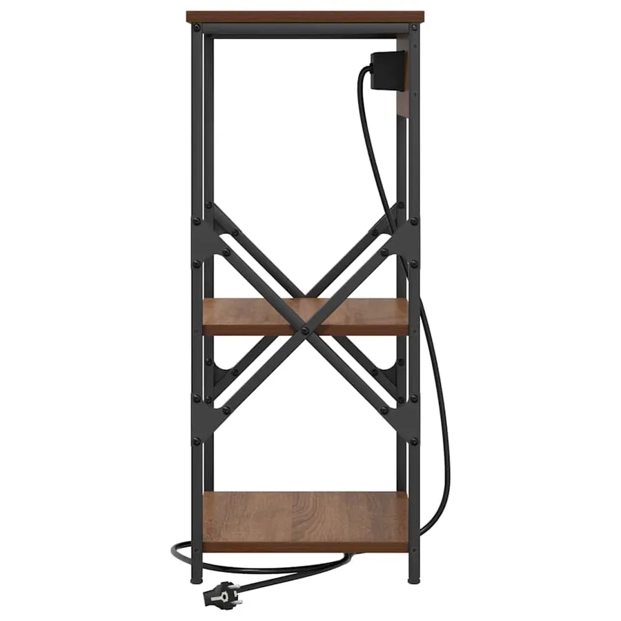 Cabinet de chevet avec étagère 2 pcs Chêne brun 41 x 31 x 76 cm - 7