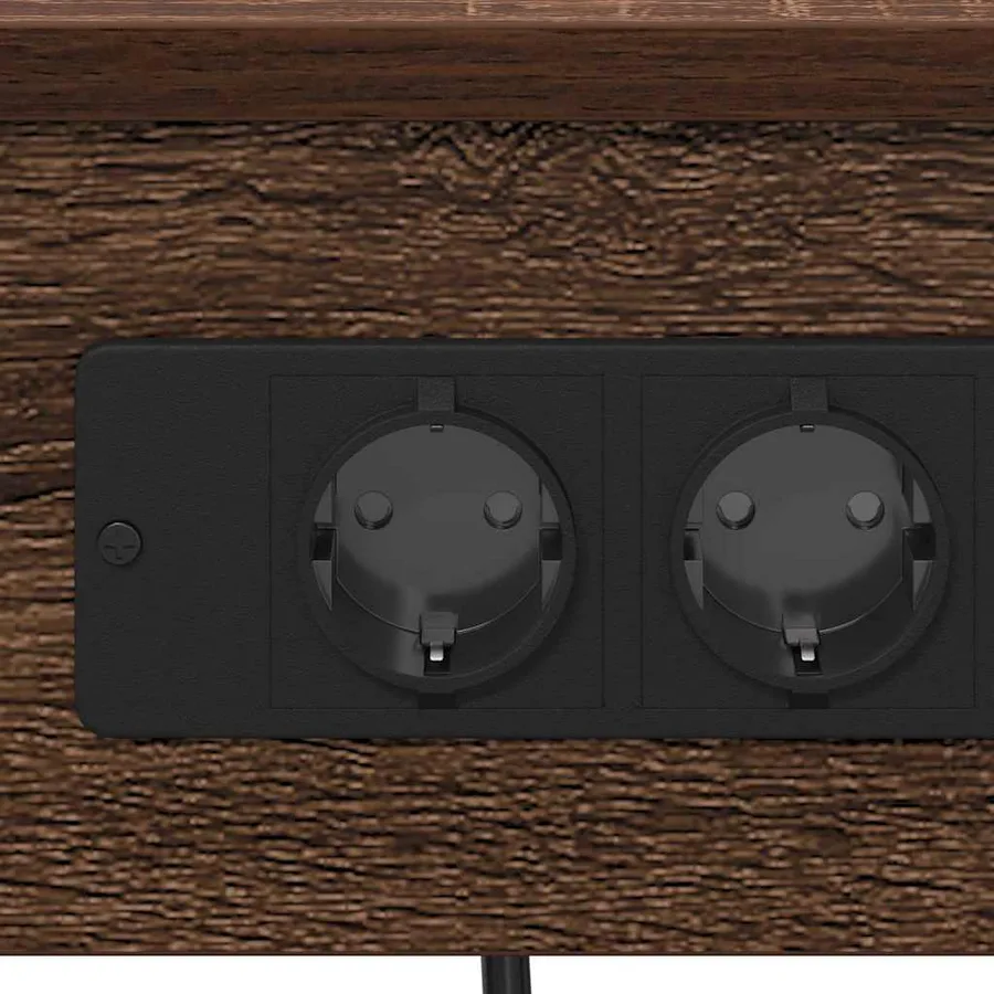 Cabinet de chevet avec étagère 2 pcs Chêne brun 41 x 31 x 76 cm - 9