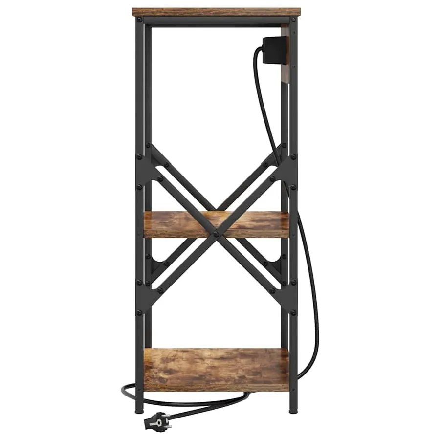 Cabinet de chevet Chêne fumé 41 x 31 x 76 cm Bois d'ingénierie - 6