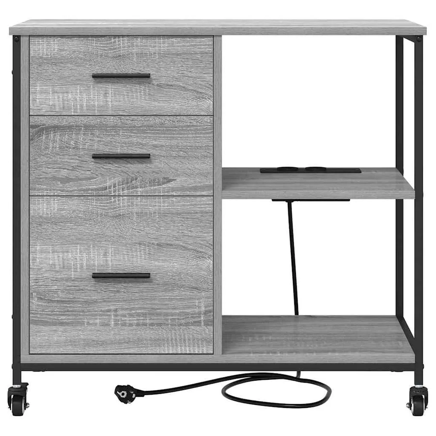 Cabinet avec Station de Charge Gris Sonoma 76 x 41 x 72 cm - 7
