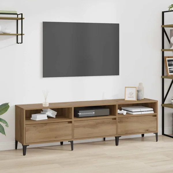 Meuble TV 150 x 30 x 45 cm Chêne artisanal