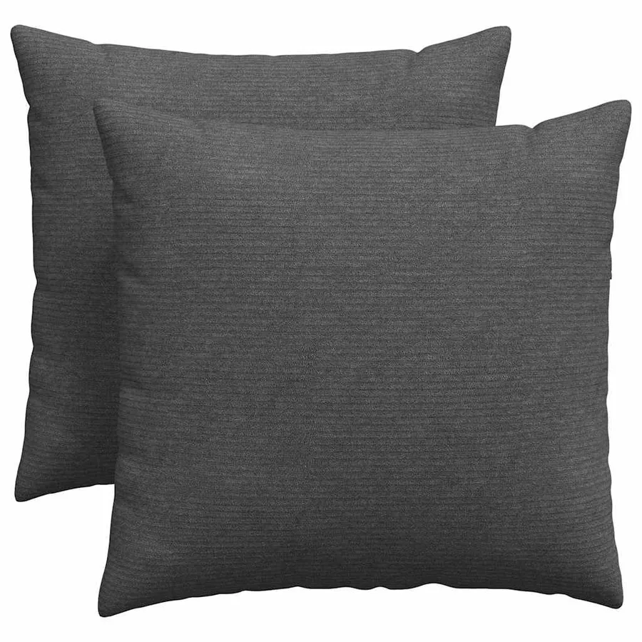 Coussins de canapé 2 pcs Gris foncé 50 x 50 cm - 2
