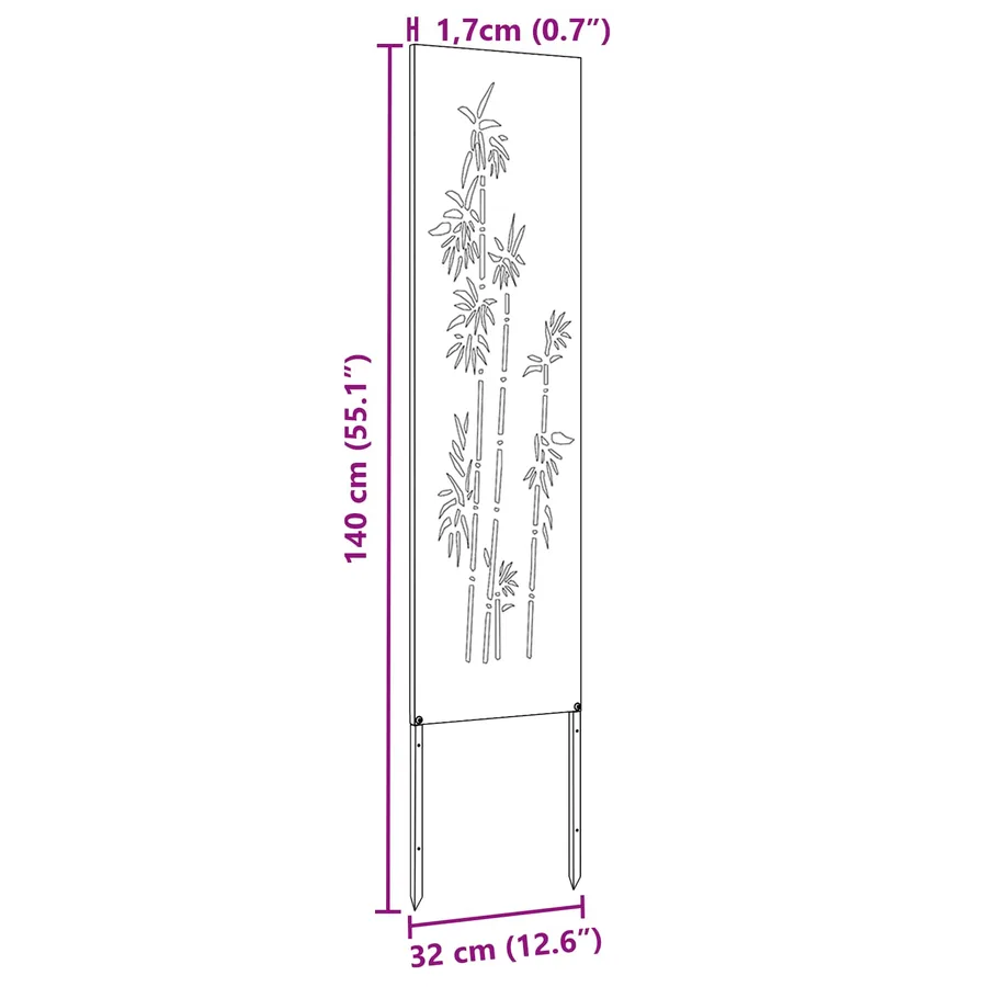 Écran de confidentialité de jardin Floral Blanc 32 x 140 cm - 13
