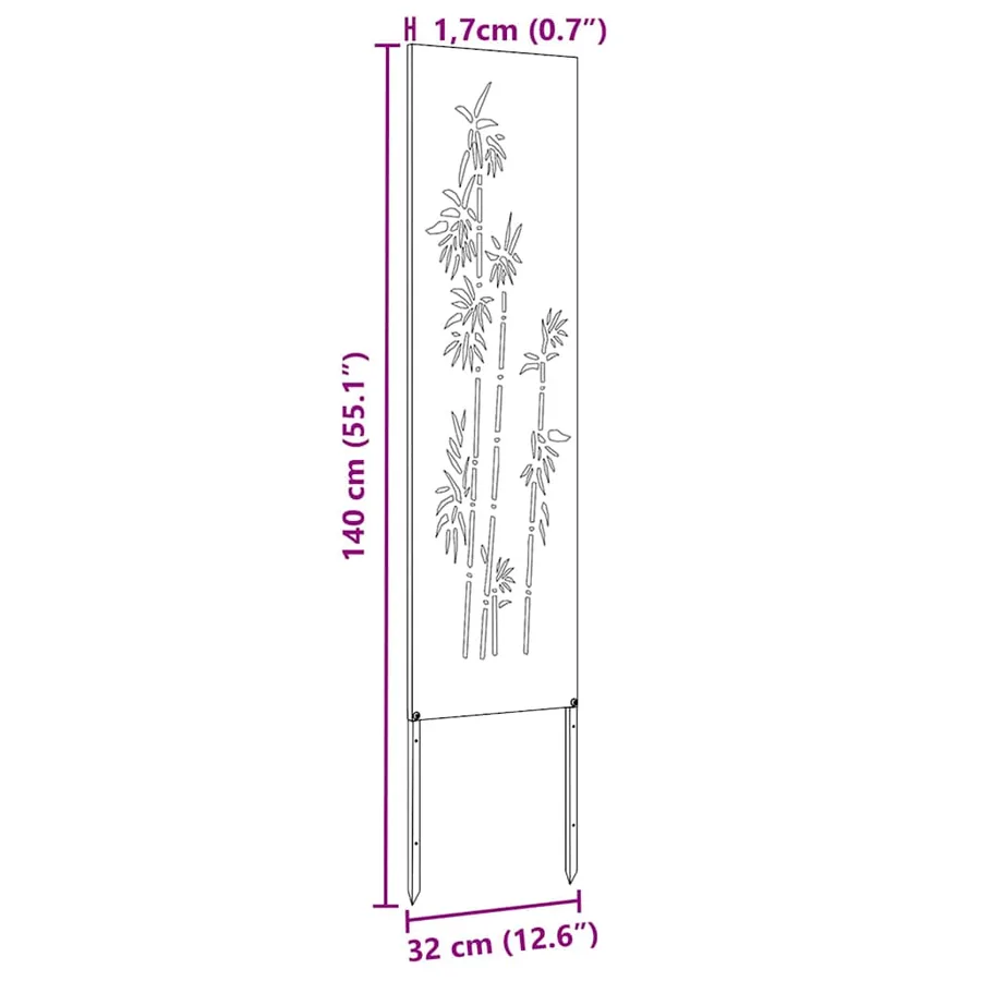 Écran de confidentialité de jardin Floral Blanc 32 x 140 cm - 14