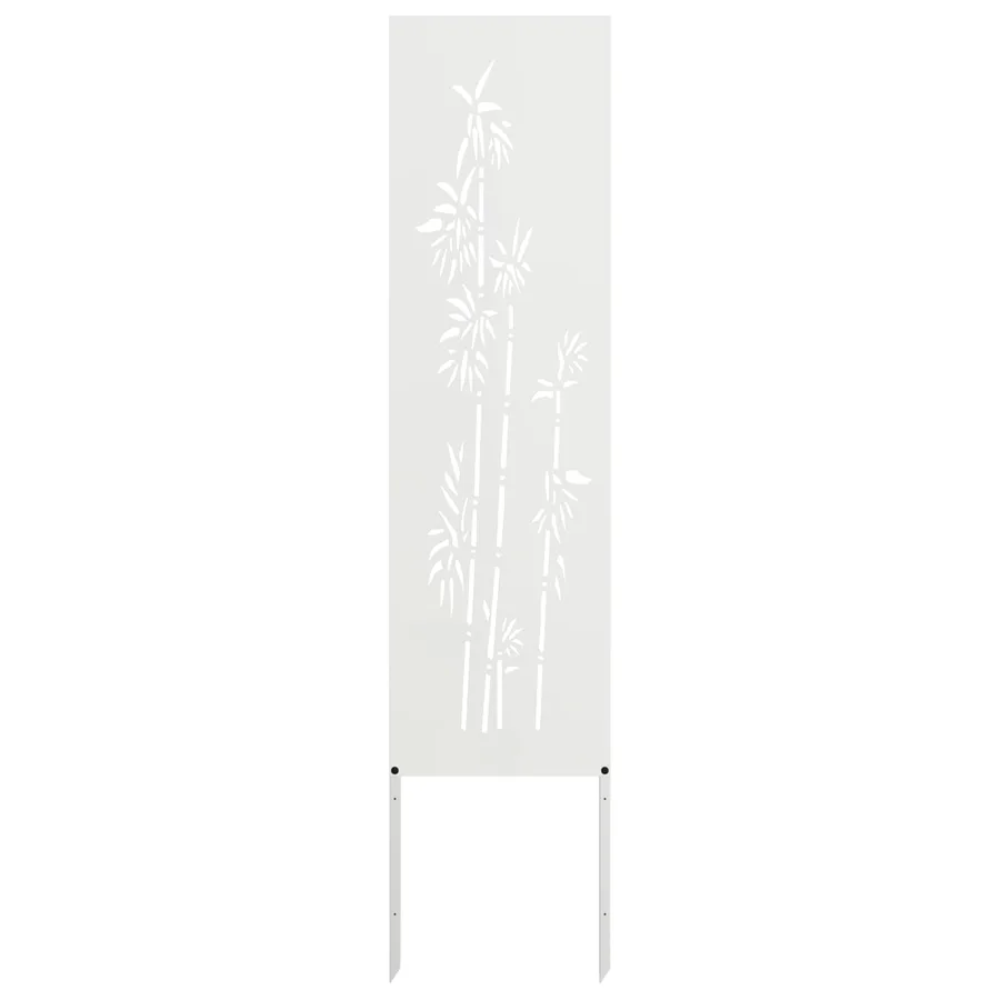 Écran de confidentialité de jardin Floral Blanc 32 x 140 cm - 2