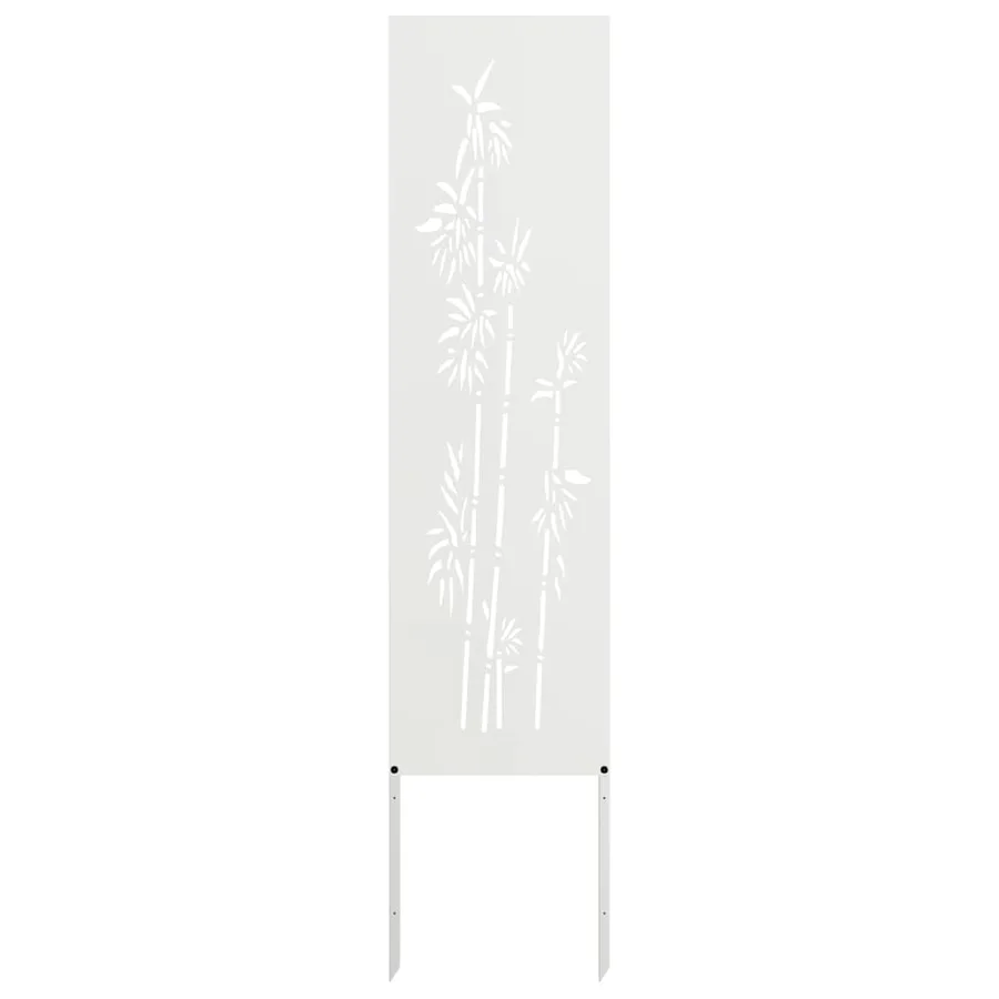 Écran de confidentialité de jardin Floral Blanc 32 x 140 cm - 4