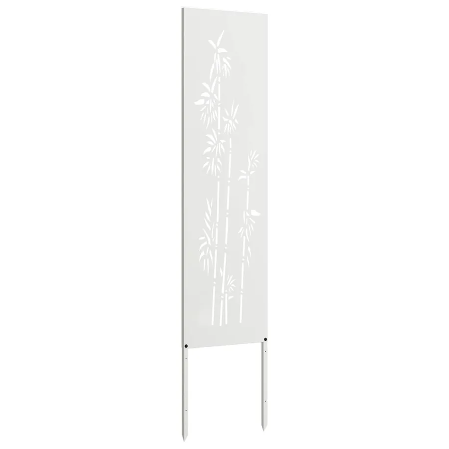 Écran de confidentialité de jardin Floral Blanc 32 x 140 cm - 5
