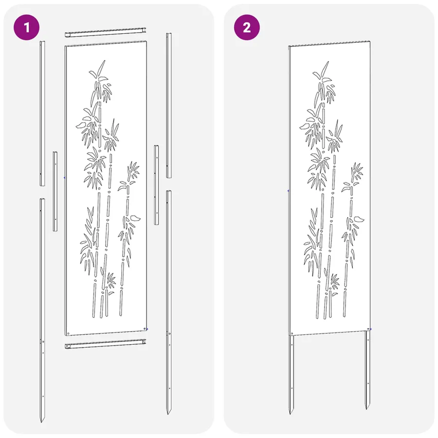 Écran de confidentialité de jardin Floral Blanc 32 x 140 cm - 8