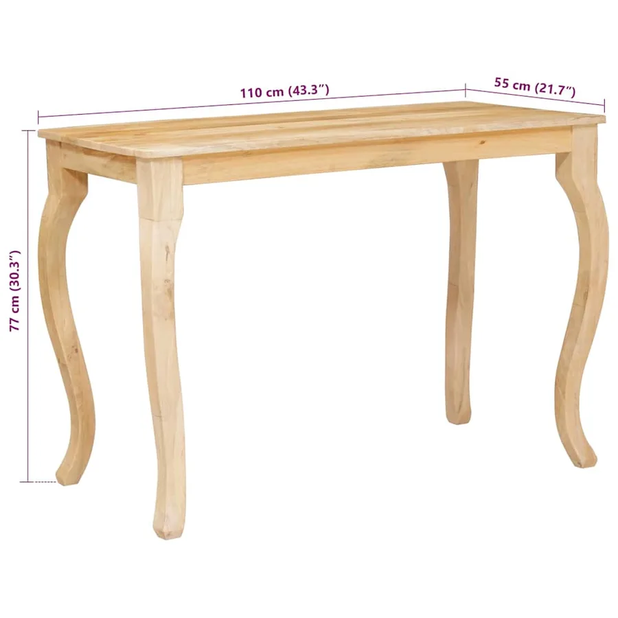 Table basse Marron 110 x 55 x 77 cm Bois de mangue massif - 10