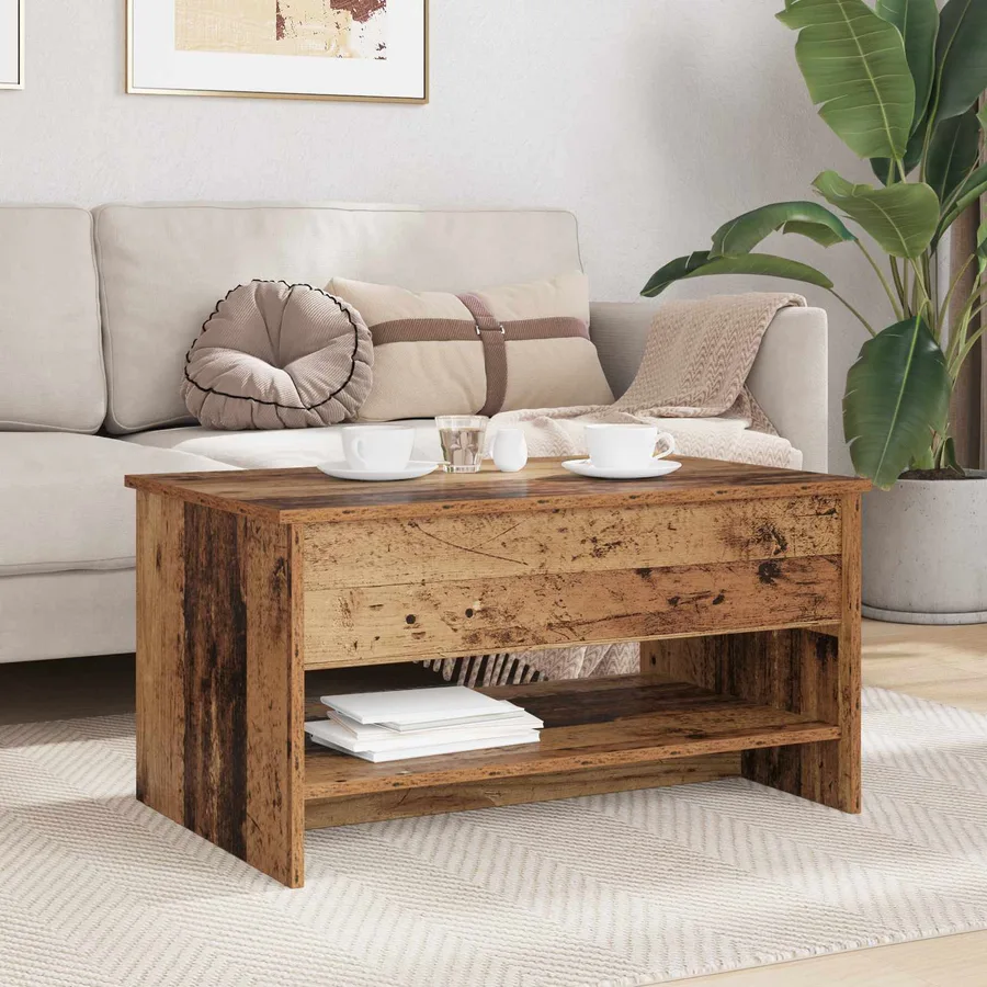 Table basse Bois Ancien 80 x 50,5 x 41,5 cm Bois d'ingénierie - 4