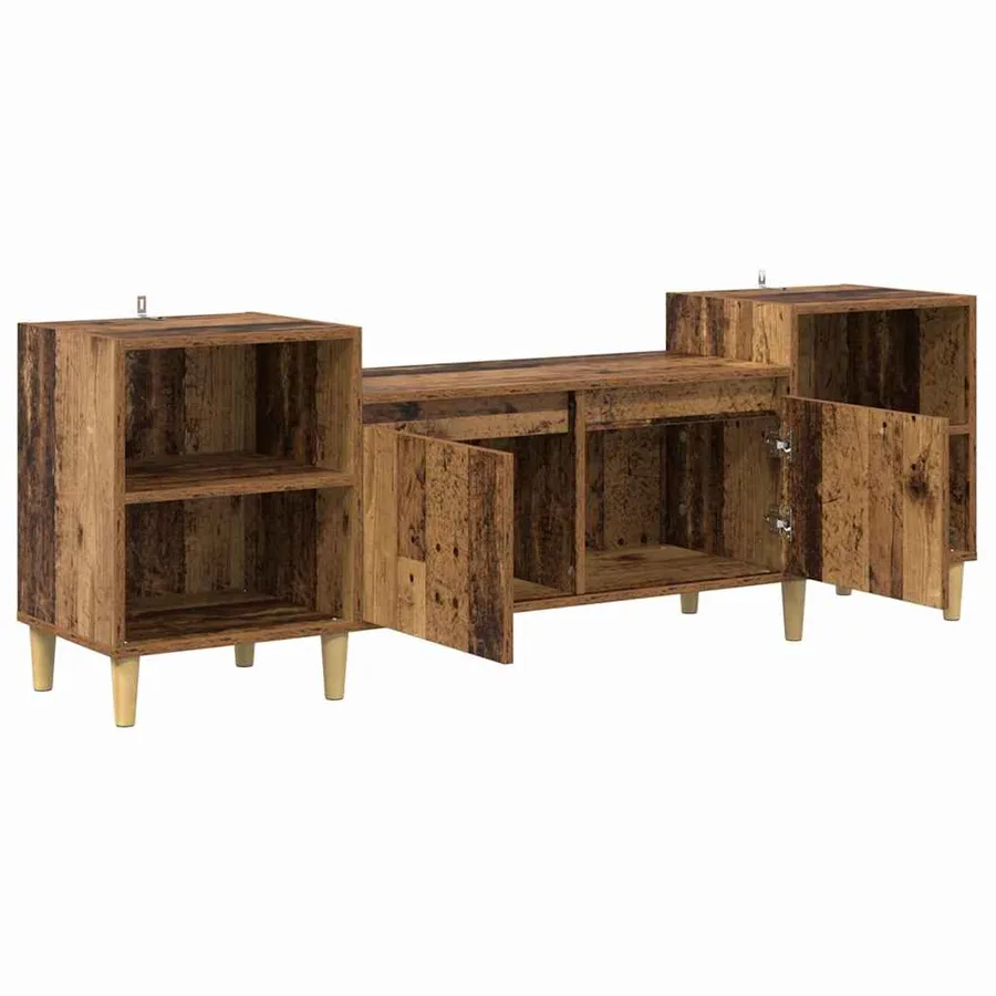 Meuble TV Bois Ancien 160 x 35 x 55 cm Bois d'ingénierie - 2