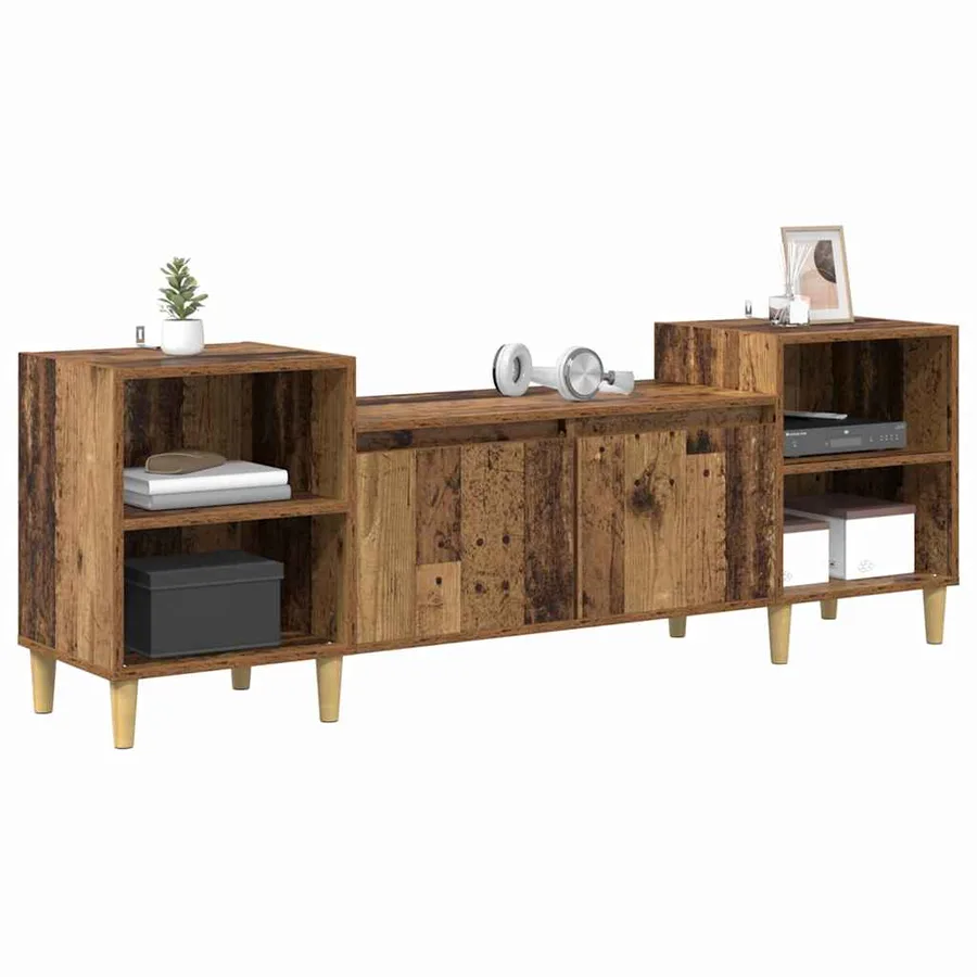 Meuble TV Bois Ancien 160 x 35 x 55 cm Bois d'ingénierie - 3