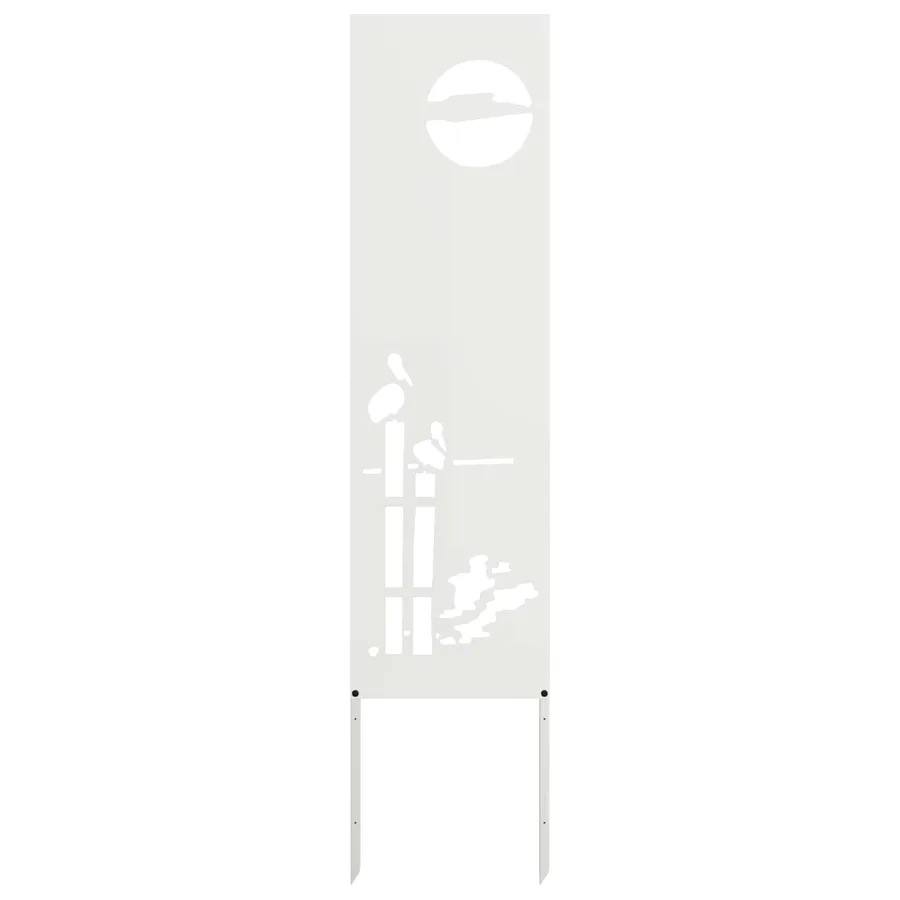 Écran de confidentialité de jardin Fretwork Blanc 32 x 140 cm - 2