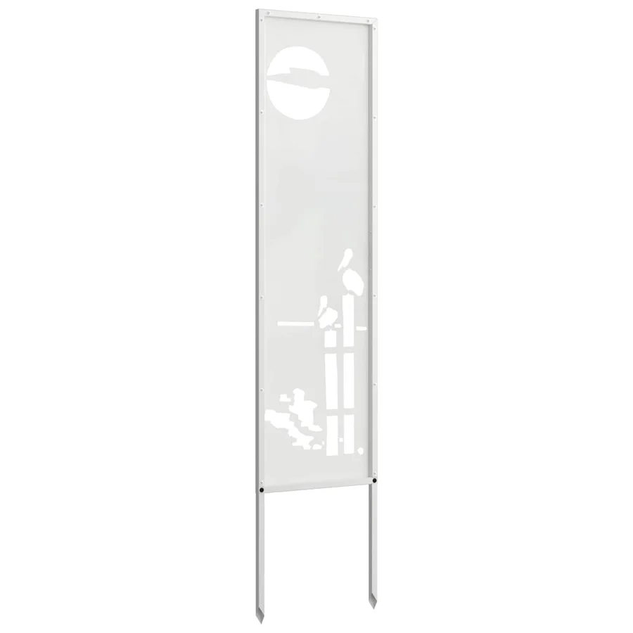 Écran de confidentialité de jardin Fretwork Blanc 32 x 140 cm - 5