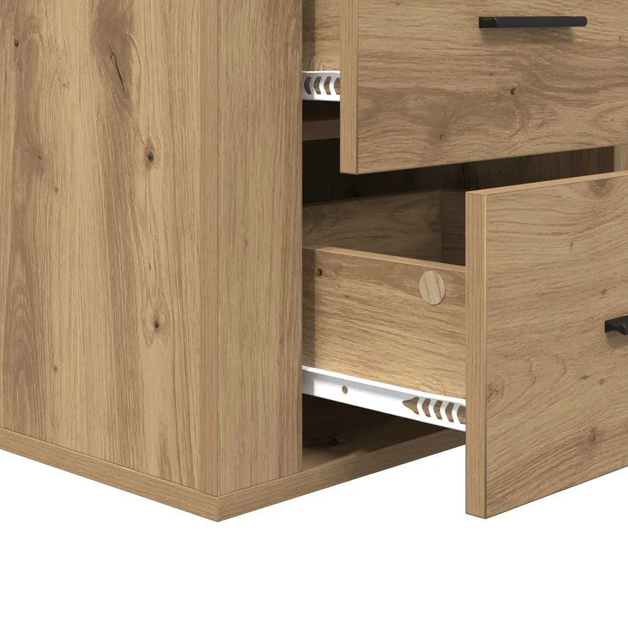 Cabinet de chevet Chêne artisanal 35 x 50 x 60 cm - 9
