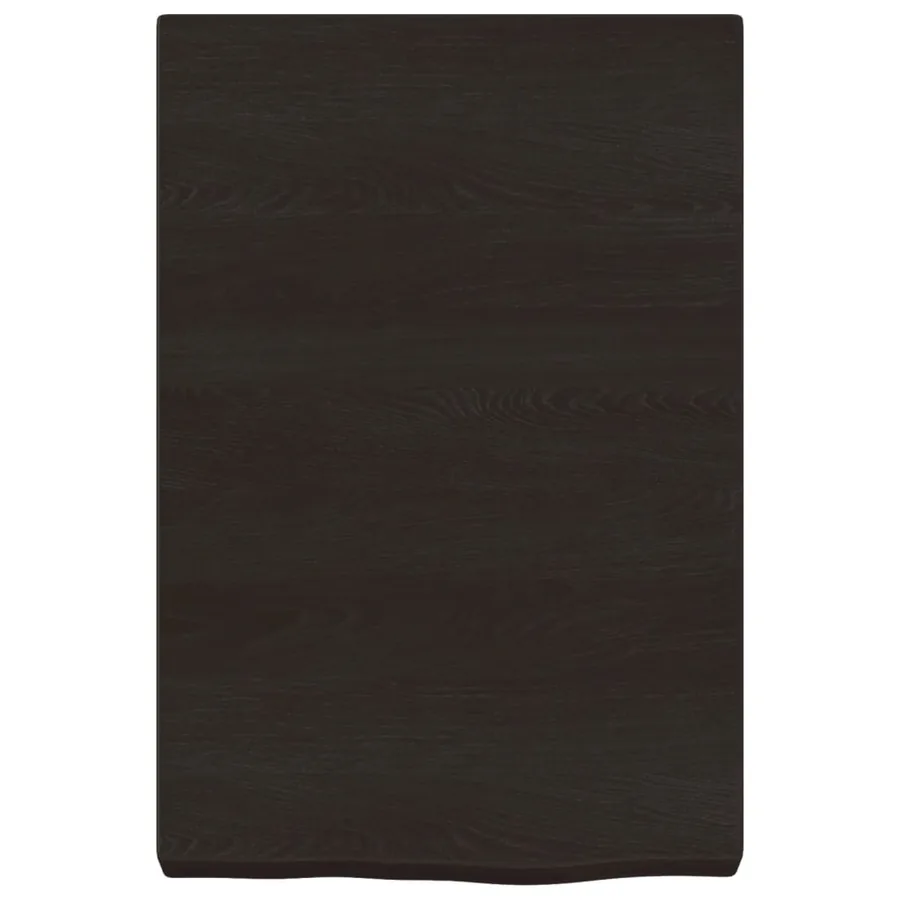 Étagère murale marron foncé bois chêne massif traité - 4