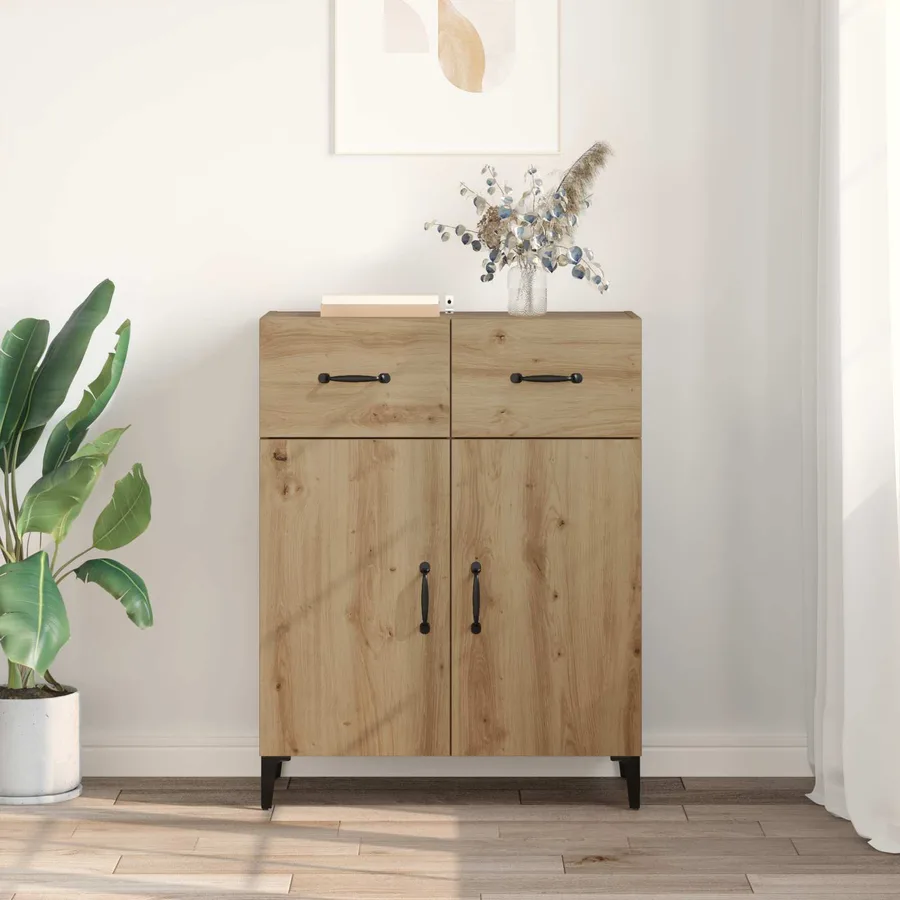 Buffet Chêne artisanal 69,5 x 34 x 90 cm Bois d'ingénierie - 4