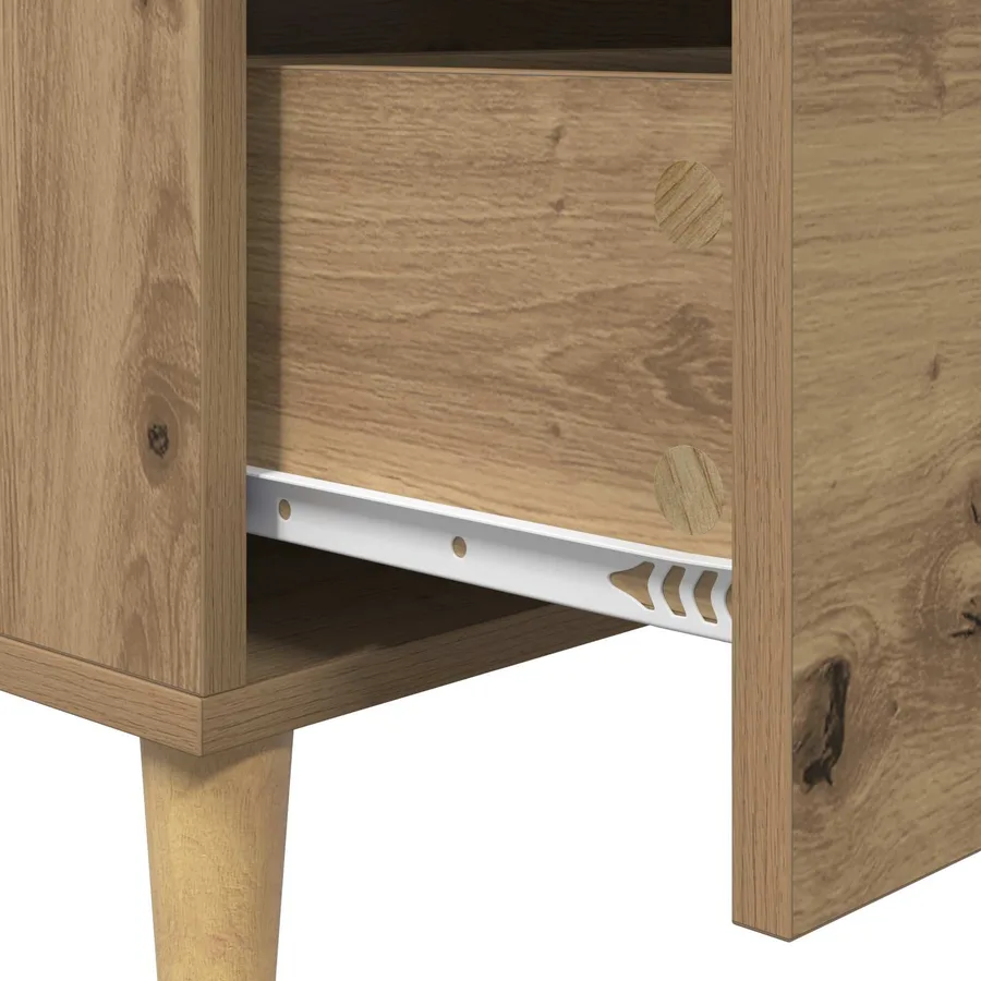 Buffet Chêne artisanal 69,5 x 34 x 90 cm Bois d'ingénierie - 8