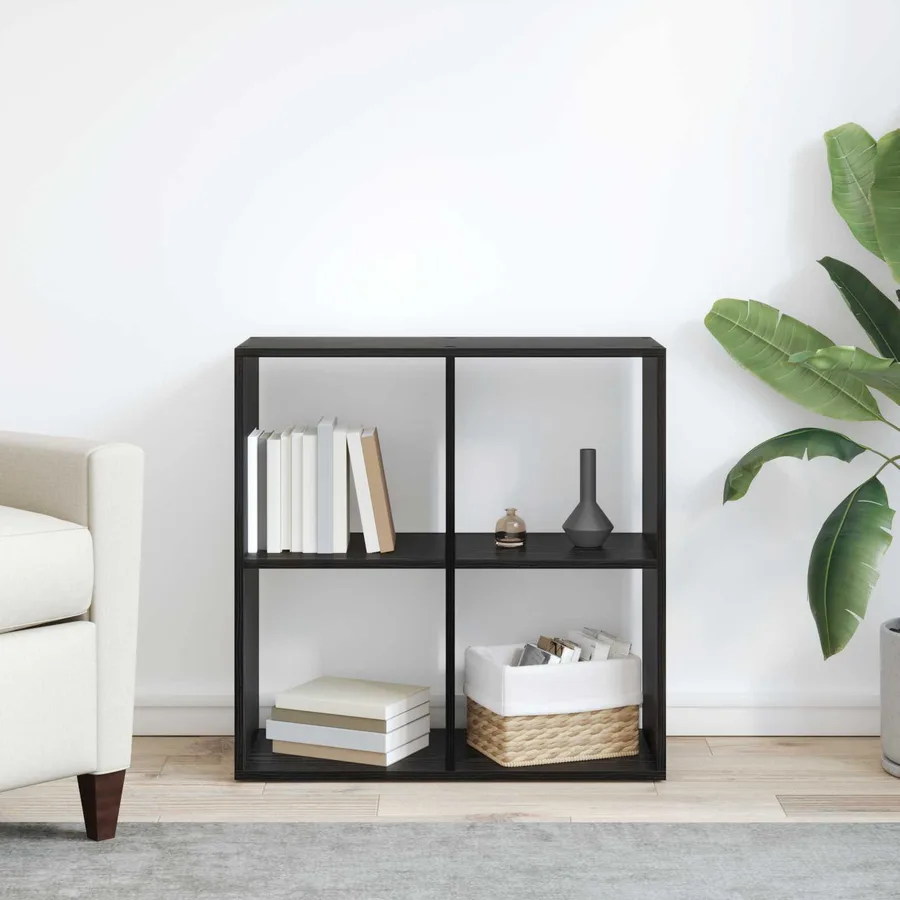 Bibliothèque Chêne noir 69,5 x 29 x 69,5 cm Bois d'ingénierie - 4