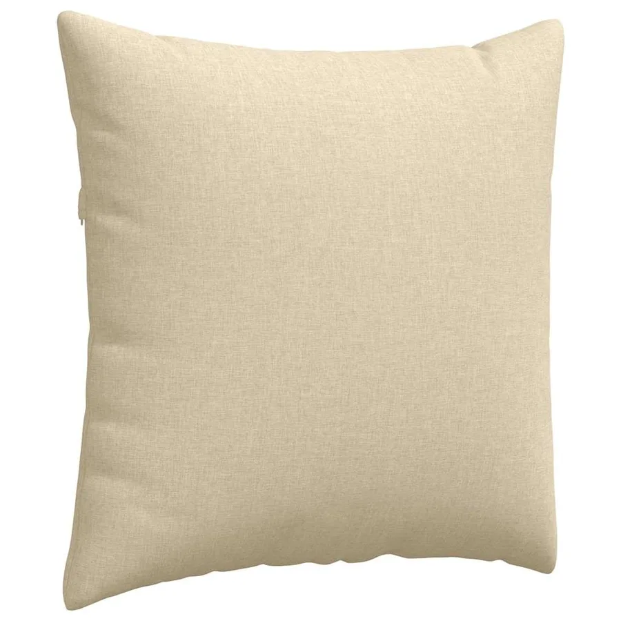 Coussins de canapé 2 pcs Crème 80 x 80 cm tissu - 5