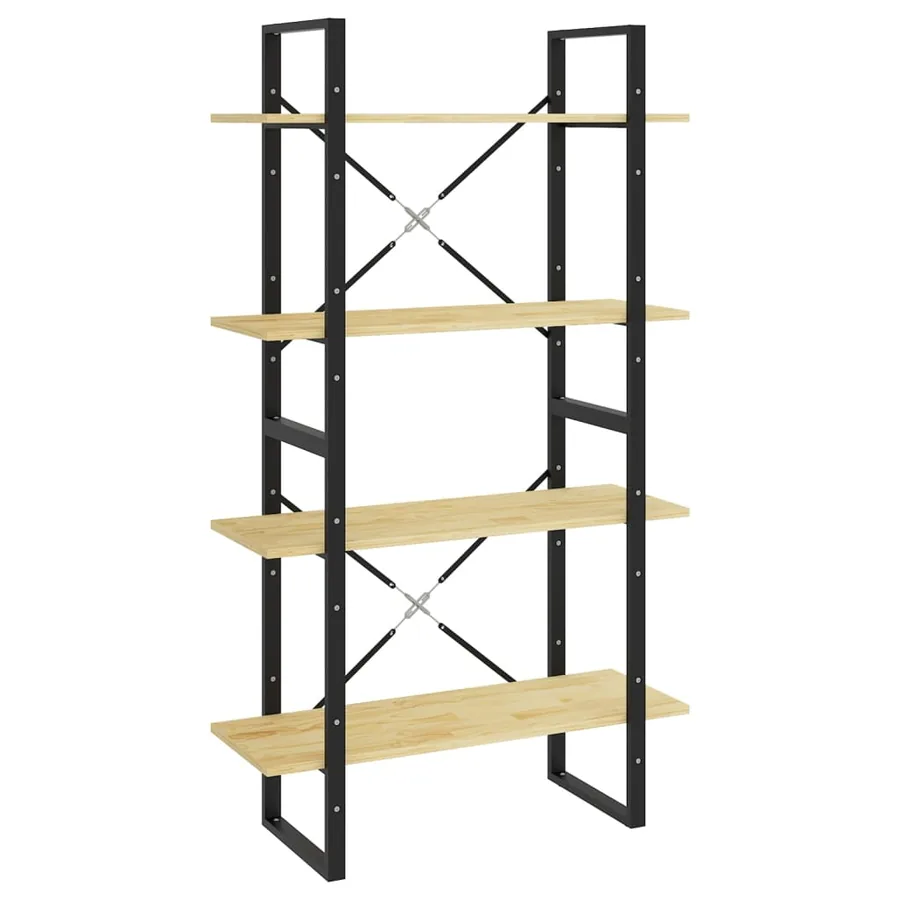 Bibliothèque à 4 niveaux 80x30x140 cm bois de pin massif - 2