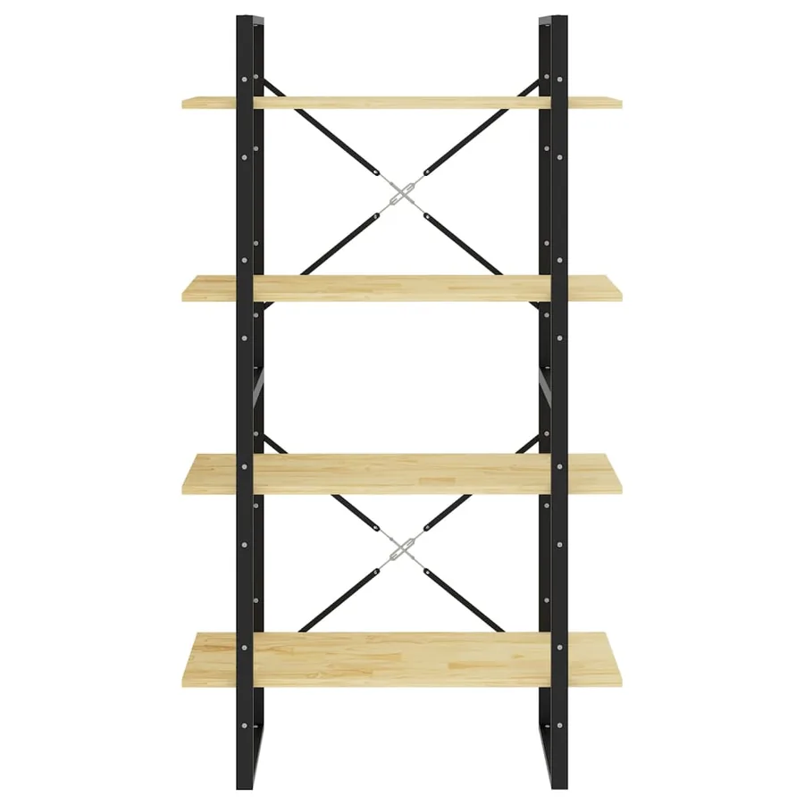 Bibliothèque à 4 niveaux 80x30x140 cm bois de pin massif - 5