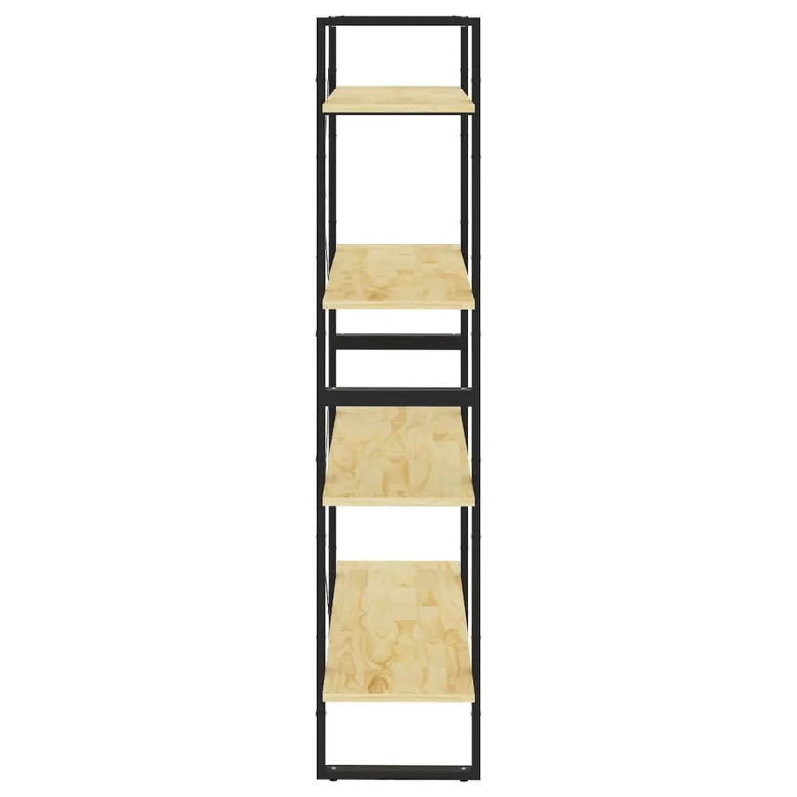 Bibliothèque à 4 niveaux 80x30x140 cm bois de pin massif - 6