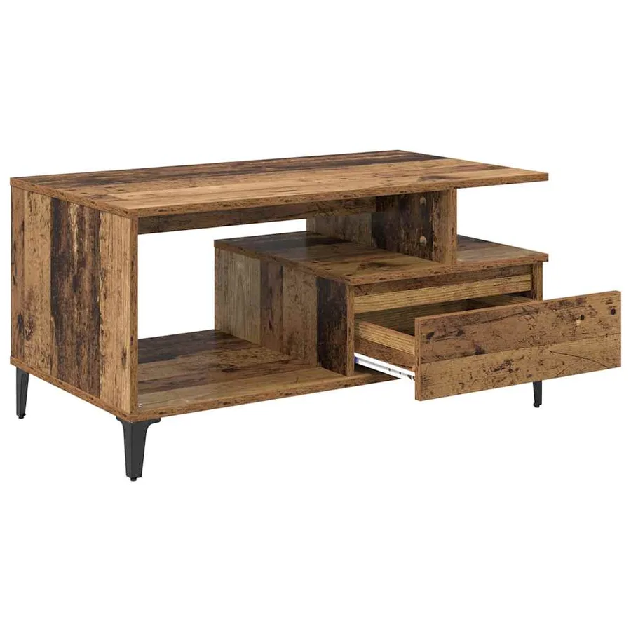 Table basse Bois Ancien 90 x 49 x 45 cm Bois d'ingénierie - 5
