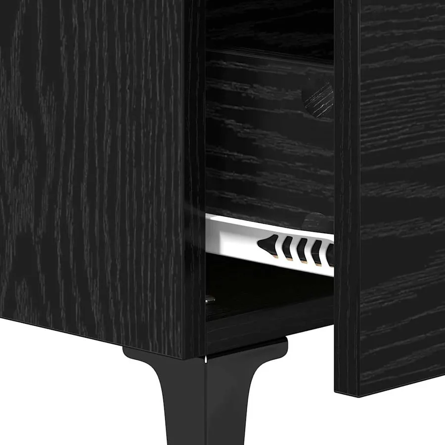 Cabinet de chevet 2 pcs Chêne noir 40 x 35 x 47.5 cm - 10