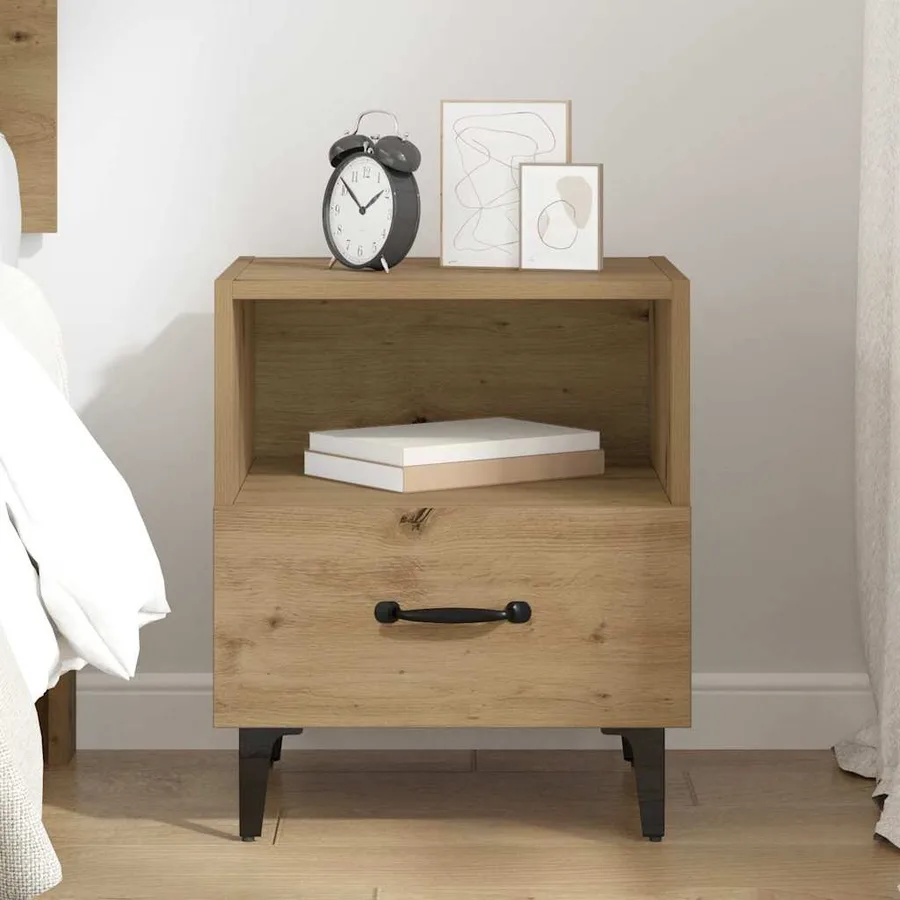 Cabinet de chevet Chêne artisanal 40 x 35 x 47,5 cm - 4