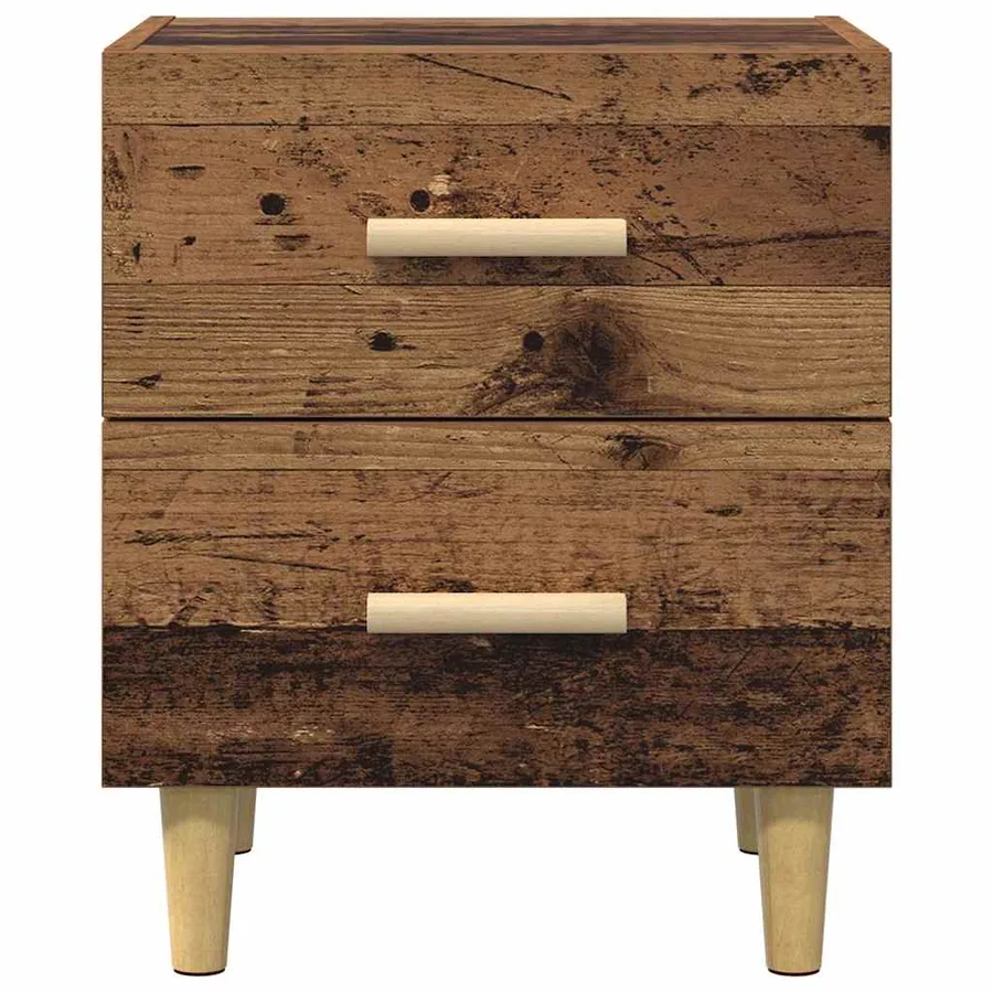 Armoire de lit avec tiroir 2 pcs Bois ancien 40 x 35 x 47.5cm - 7