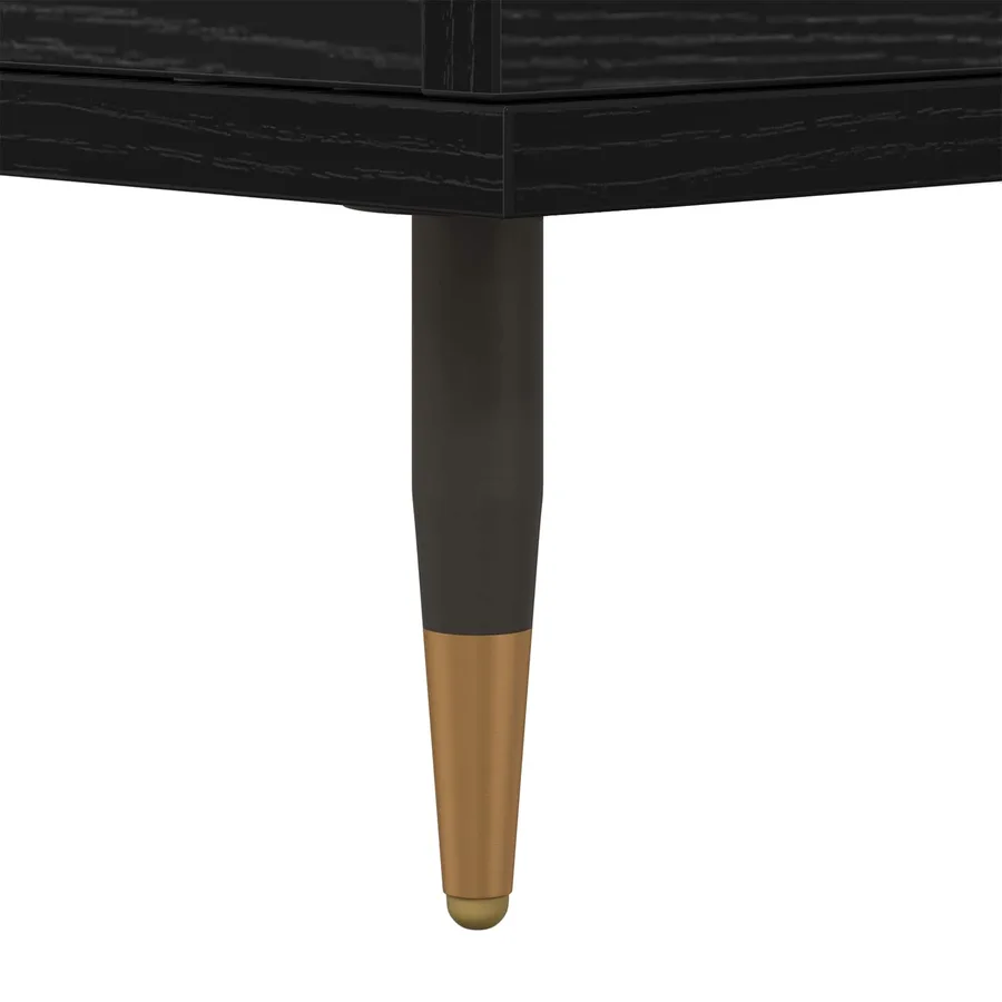 Haut Armoire Noir 60 x 36 x 110 cm Bois d'ingénierie - 8