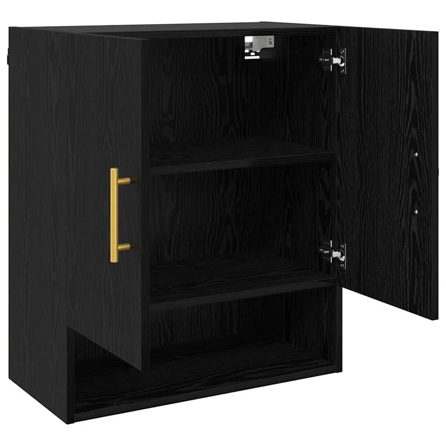 Meuble mural Chêne noir 60 x 31 x 70 cm Bois d'ingénierie - 5